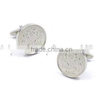 untarnished and eco-friendly coin cufflink/ custom cufflink