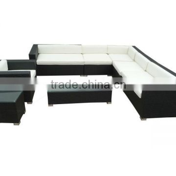 modern 8pcs alumimum frame rattan sofa set