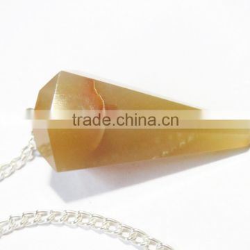 6-Facet Natural Agate Gemstone Pendulums