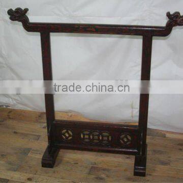 Chinese antique carved gong stand