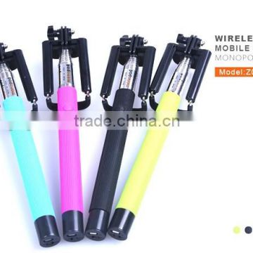 Custom Cable Wired Selfie Handheld Stick Monopod ,cartoon wired Selfie Stick with logo
