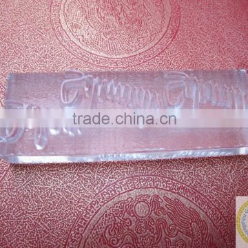 Custom crystal logo rubber stamp soap mold