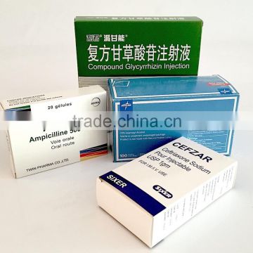 Multi-types paper box packaging for medicine retail
