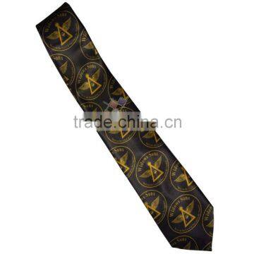 Masonic Plain tie black with logo