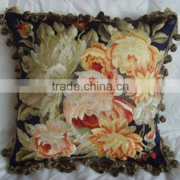 Wholesale embrodiery flower design cushion cover