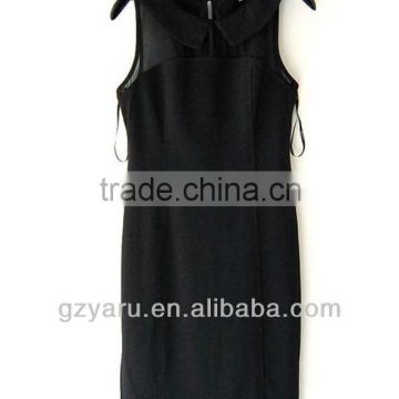 Stitching chiffon dress little black dress