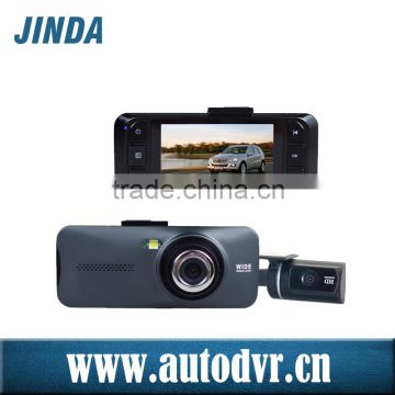 2014 hd separate lens dvr x2 dual camera car dvr\/video recorder factory