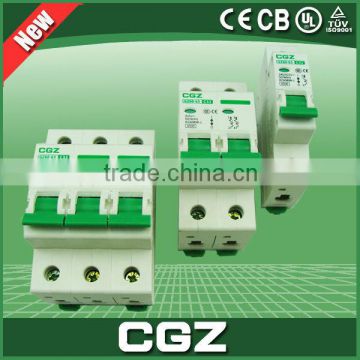 White types of mccb gz47-63 circuit breaker 1/3P durable