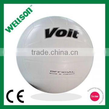 Branded white rubber volleyball balls