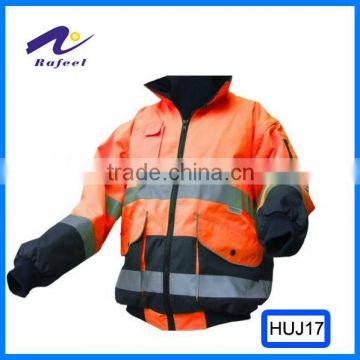 high visibility orange & black life jacket