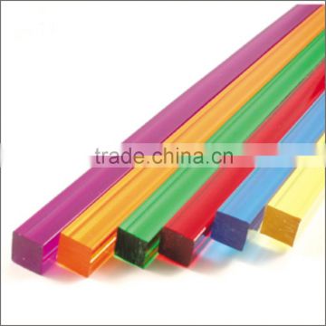 Colorful high polished extruded acrylic rod in alibaba best sell in china