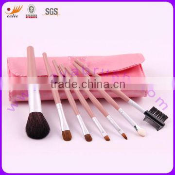 7pcs Makeup Brushes Kits For Professionals With Pink Pouch