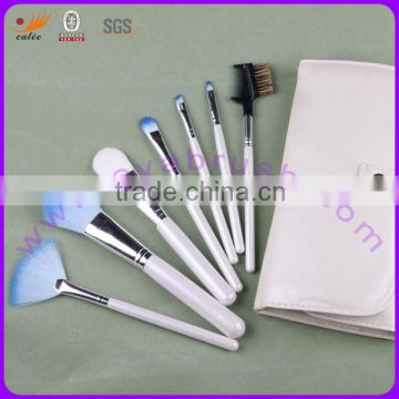 7pcs blue hair white hand brush set for makeup