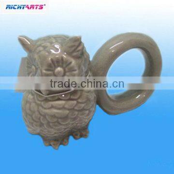 ceramic owl shaped napkin rings for decoration