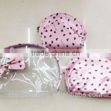 Newest design ladies trendy cosmetic bag cute cosmetic sets