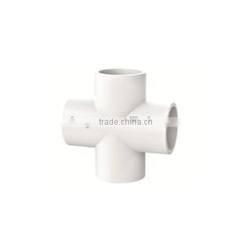 HIGH QUANLITY CROSS TEE OF PVC GB STANDARD PIPES & FITTINGS FOR WATER SUPPLY