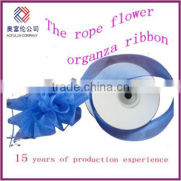 The rope flower organza ribbon