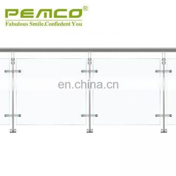 Pemco Cheap Price Balcony 304/316 Stainless Steel glass balustrade