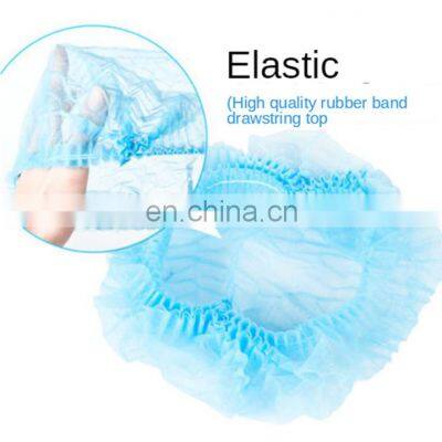 21" disposable non woven single elastic bouffant cap  colorful shower cap for hospital hotel lab