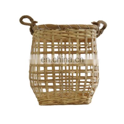 wholesale cheap bamboo wicker laundry storage basket made in China
