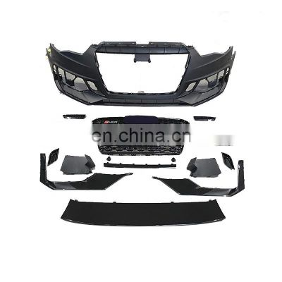 RS5 B9 Front bumper with grill  for Audi A5 S5 B8.5 facelift RS5 bodykit car bumper upgrade B9 style 2012 2013 2014 2015 2016
