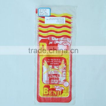 Red Yellow Printing LDPE Bread Packing Bags