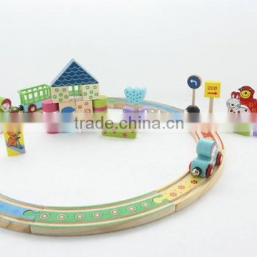 Wooden toys farm track train set,wooden railway tracks