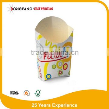paper fried chips box with lamination&stamp