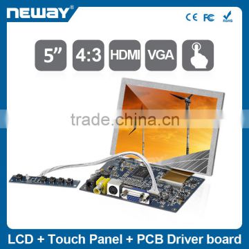Neway SKD500N 4:3 ratio VGA&AV input SKD Embedder LCD Monitor