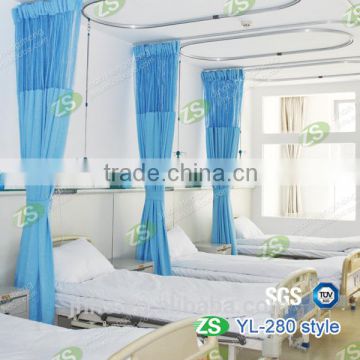Polyester stripe antibacterial waterproof hospital disposable ward bed curtains