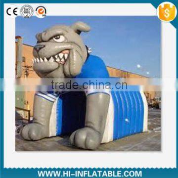 Custom football,baseball inflatable bull dog tunnel for sports games/inflatable mascot tunnel