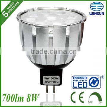 French China led CE ROHS led light 8W GU5.3 MR16