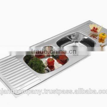 Double Bowl Double Drain Kitchen Sink