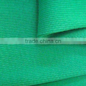 30s cotton polyester spandex 1X1 rib fabric