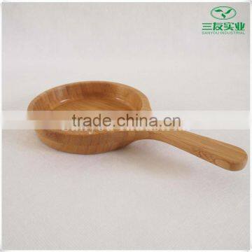 China alibaba bulk Natural Bamboo Pan with Handle