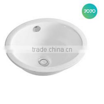 chaozhou factory cheap white colour under counter mounted single hole under counter basin z505