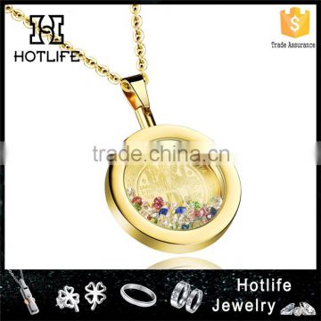 gold plating jewellery floating cz Catholic pendant