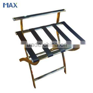 flat tube hotel stainless steel folding luggage rack