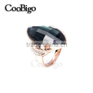 Fashion Jewelry Zinc Alloy Semi-Precious Gemstone Ring Ladies Wedding Party Show Gift Dresses Apparel Promotion Accessories