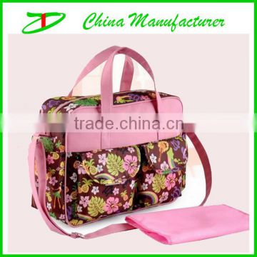 2014 large capacity polyester printing fabric best diaper bags