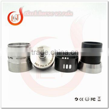 Fast delivery dark horse v2 RDA with ss, black,brass, copper in china