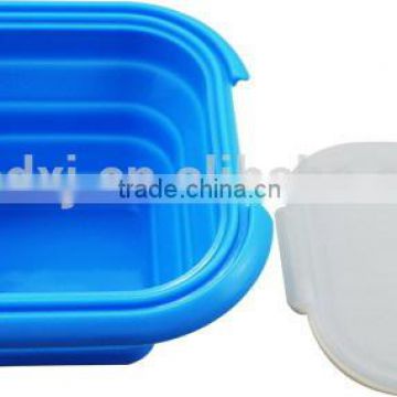 small size silicone cooking microwave steamer /silicone folding food storage container