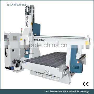 High speed 4 Axis CNC Cutting Machine, CNC Router for 3D foam mould XYZ-P4.1-1325