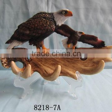 Polyresin eagle figurines for home decoration