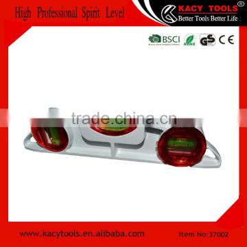 High Accuracy Aluminum Casting Bridge Level with 3 Vials for scaffold use