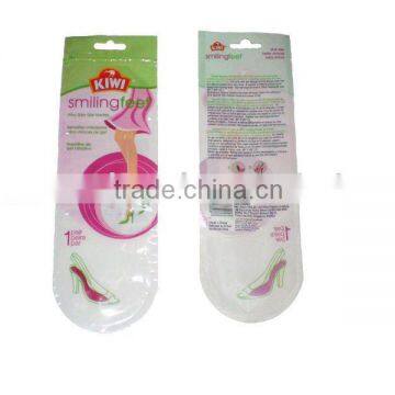 plasic packing bag with hang hole for insoles or socks