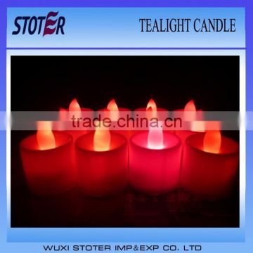 colourful LED tealight candle red