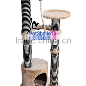 striated pet training climbing sisal cat post