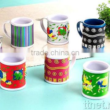 ABS+PVC 3D mug cup for family cups