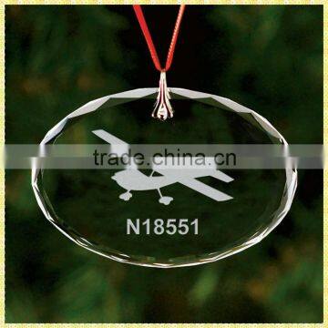 Faceted Laser Engraved Crystal Christmas Ornament For New Year Gifts
